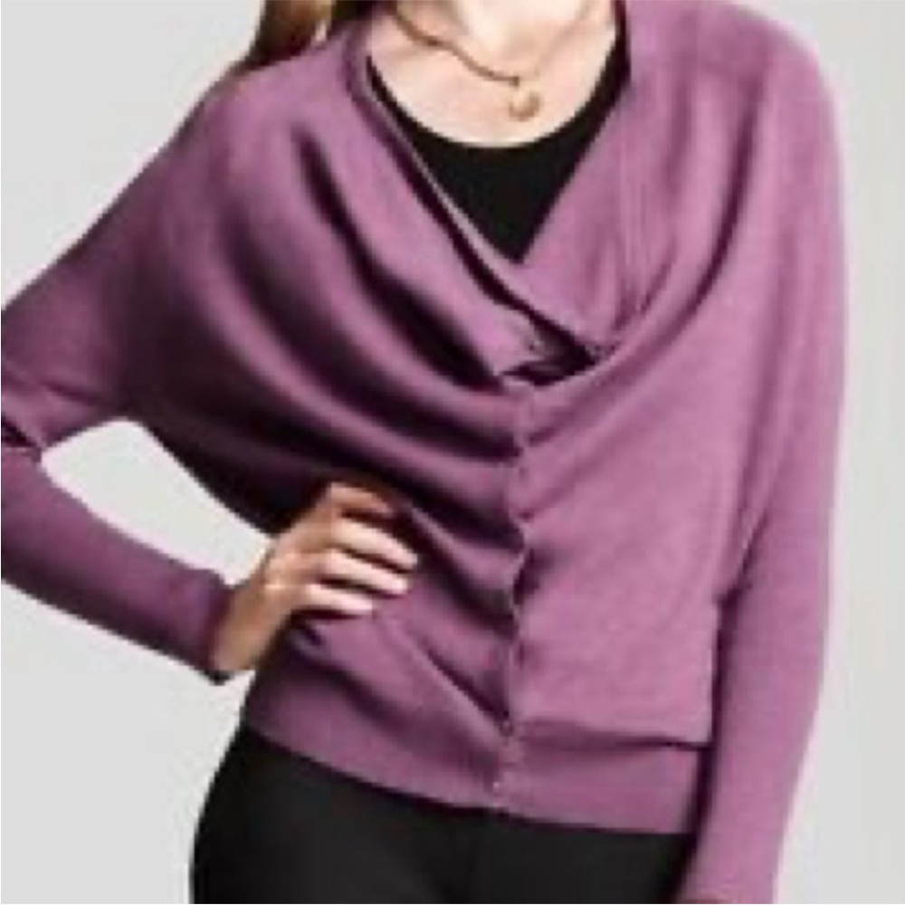 Eileen Fisher Cardigan Organic Cotton Purple / Lilac Color Size XS